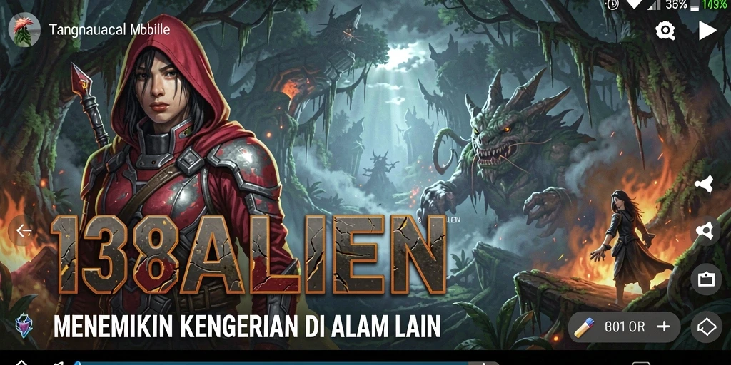 Screenshot menampilkan karakter utama dalam situasi mencekam di 138ALIEN.