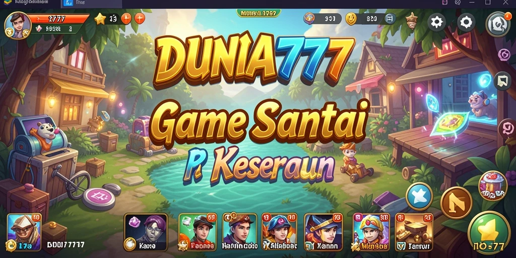 Tampilan gameplay DUNIA777 yang menarik dan penuh warna.
