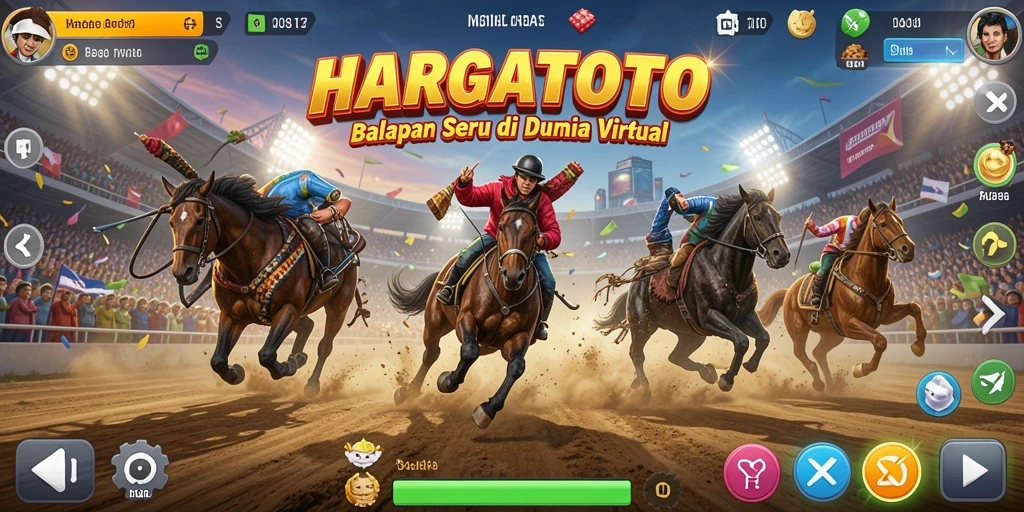 Gameplay balapan seru HARGATOTO dengan grafik menakjubkan.