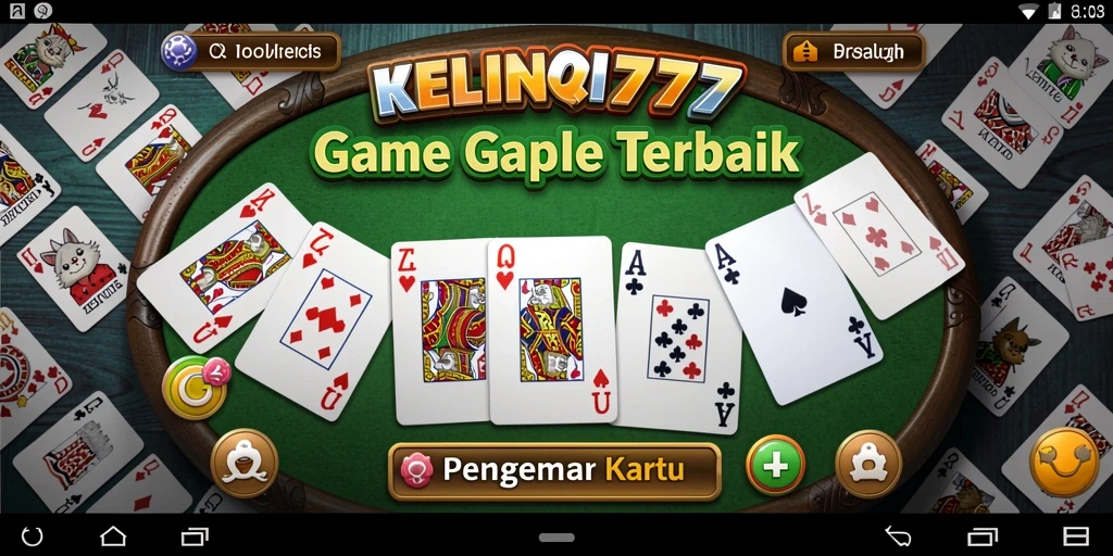 Screenshot gameplay KELINCI777 yang menampilkan kartu Gaple.