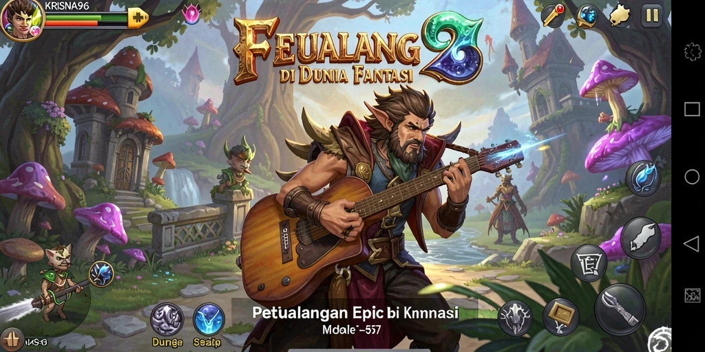 Tampilan gameplay ARPG yang mendebarkan di KRISNA96.