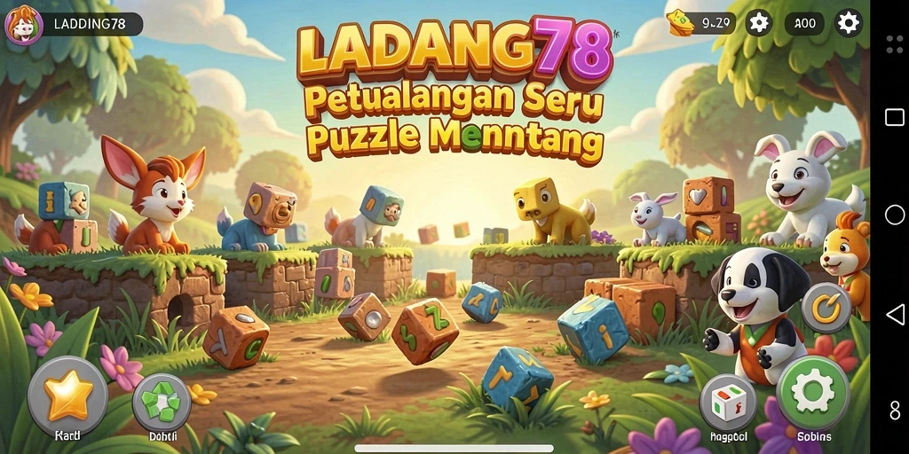 Tampilan gameplay menarik dari LADANG78 dalam puzzle seru.