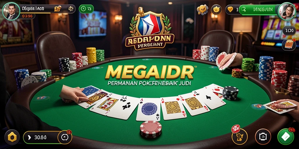 Tampilan gameplay Poker yang mendebarkan dari MEGAIDR.