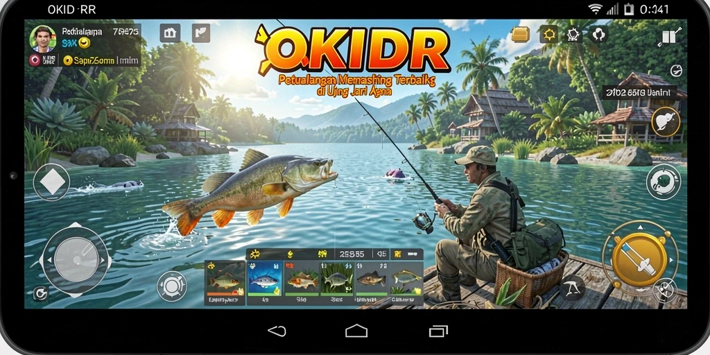 Menampilkan gameplay seru dengan berbagai adegan memancing.