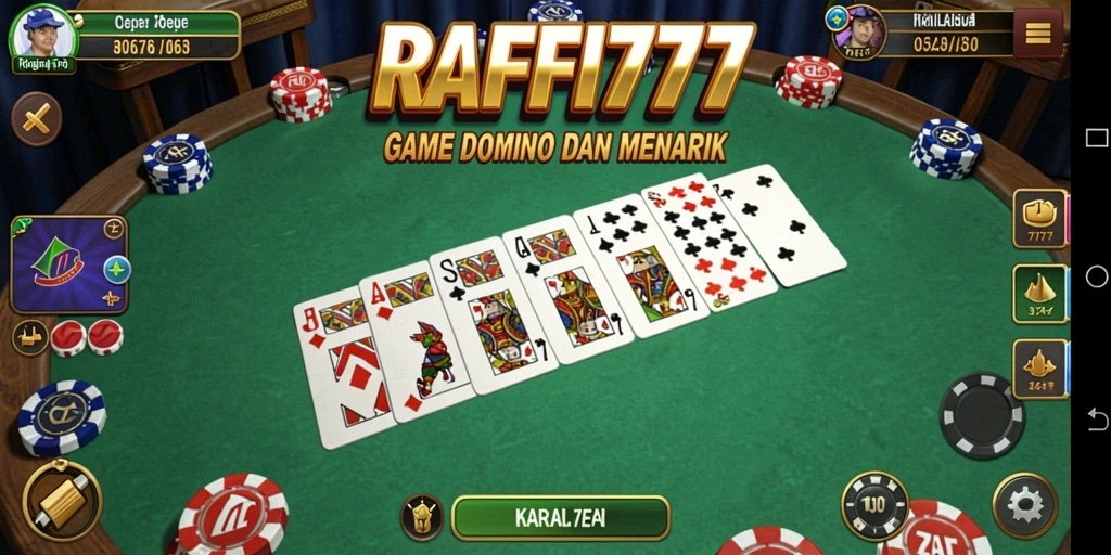 Screenshot RAFFI777 menampilkan serunya permainan Domino.