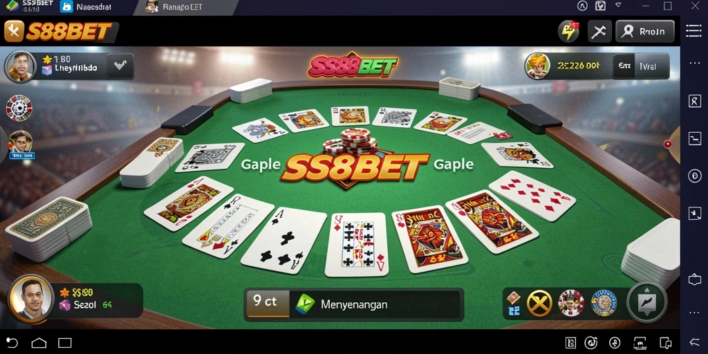 Screenshot gameplay SS88BET yang menampilkan keseruan bermain Gaple.
