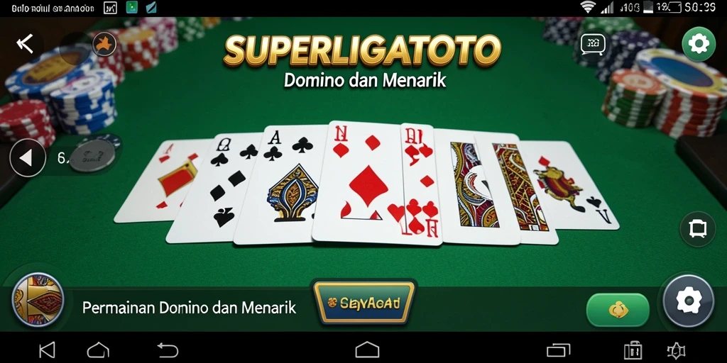 Screenshot SUPERLIGATOTO menunjukkan aksi gameplay Domino yang menarik.