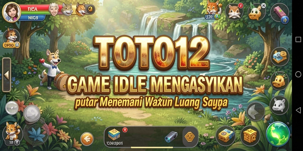 Tampilan layar utama TOTO12 dengan gameplay Idle yang memikat.