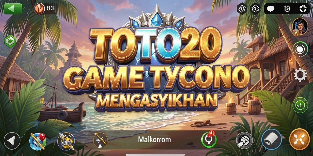 Screenshot gameplay TOTO20 yang menampilkan aksi membangun bisnis.